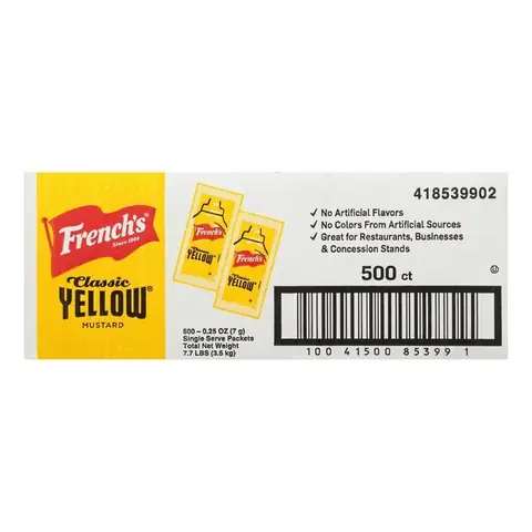 Frenchs Classic Yellow Mustard 500 Sobres
