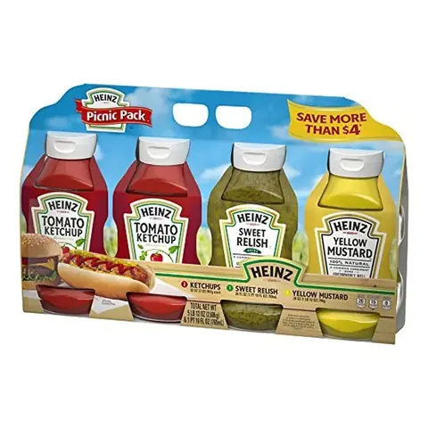 Heinz Picnic 4 Pack ( 2 Tomate .1 Pepinillo. 1 Mostaza)