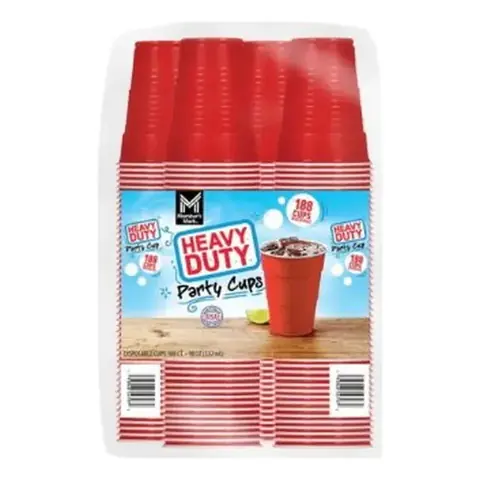 Vasos Rojos Members Mark 188 Unidades