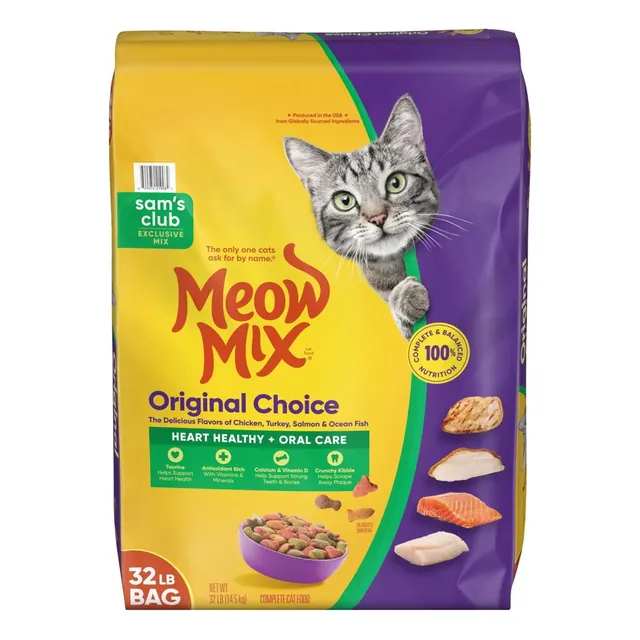 GATARINA MEOW MIX ORIGINAL CHOICE DRY CAT FOOD, 32 LBS
