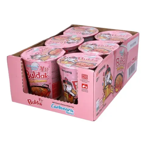 Samyang Buldok Spicy Chicken Carbonara Bowl With Cheese Flavor 6 Pack