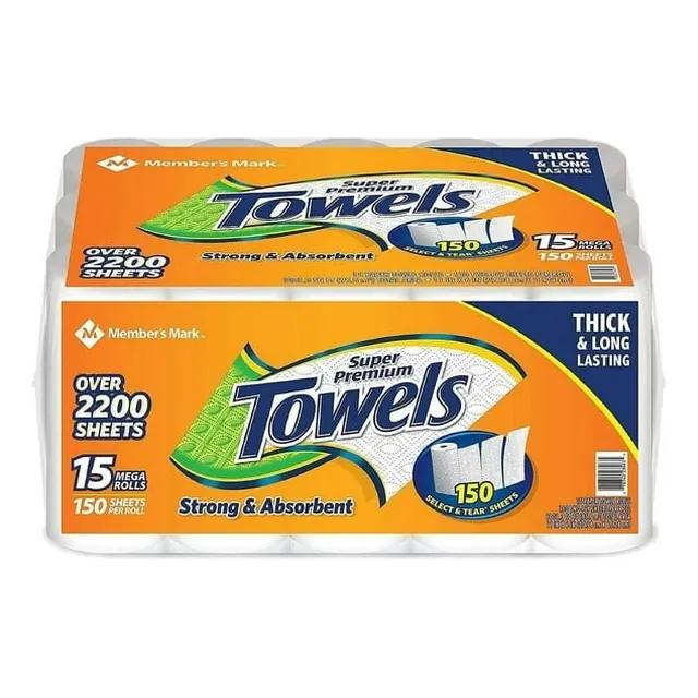 TOWELS MEMBERS MARK MEGA ROLL 15 UNIDADES