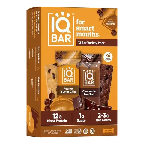 Iqbar Plant Protein BAR Variety Pack, 12 Unidades