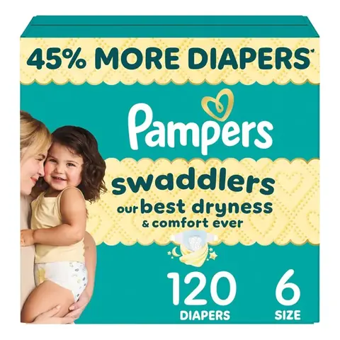 Pañales Pampers Swaddlers Talla 6 / 120 Unidades