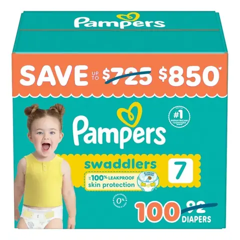 Pañales Pampers Swaddlers Talla 7 / 100 Unidades
