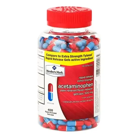 Acetaminofén Member's Mark. 500MG (400 Capsulas)