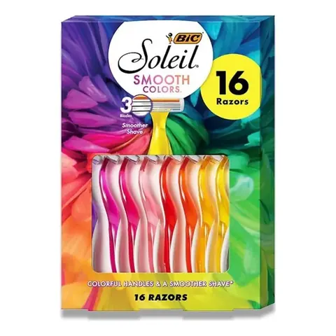 Bic Soleil Juego de Afeitadoras Smooth Colors de 16 Unidades