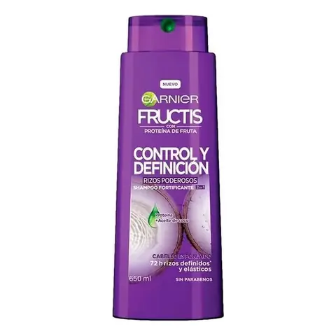 Garnier Fructis Rizos Poderpsos Shampoo Definidor 2 EN 1 Oleo de Coco 650ML / 22OZ