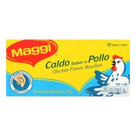 Maggi Tabletas de Caldo con Sabor A Pollo 4.86 OZ (12 Tabletas)