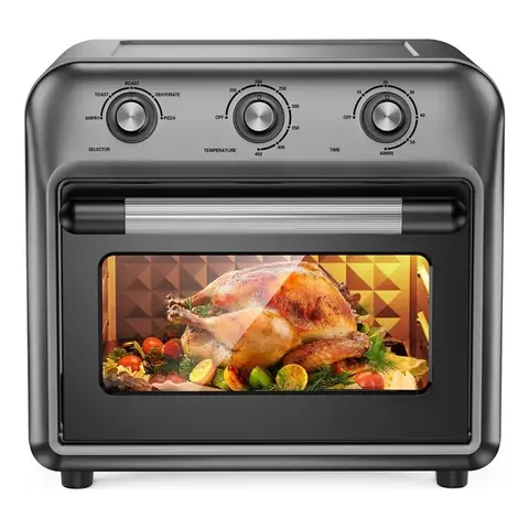 Patbrela Freidora de Aire de 19 QT 5 EN 1 Ventana Visible 1500W Negro