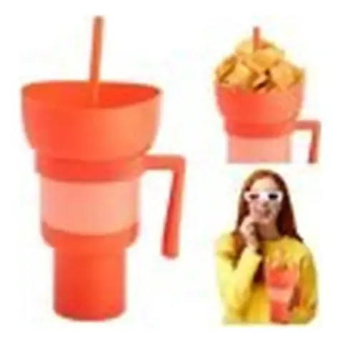 Vaso 2 EN 1 con Taza para Snacks