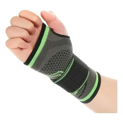 Muñequera Deportiva Negro Verde Talla Unica NRO 5803