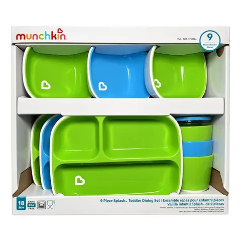 Juego de Vaijilla Infantil Munchkin 9 Pcs