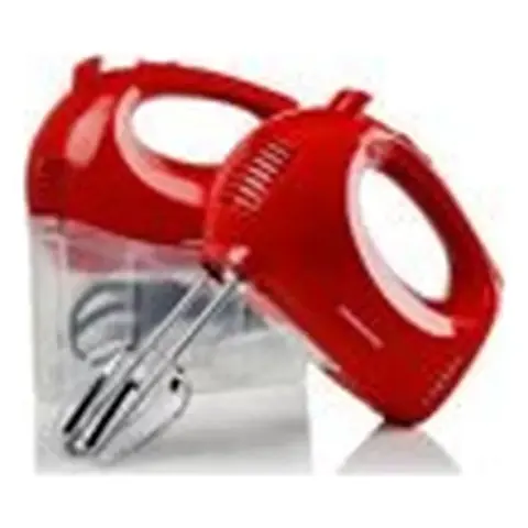 Batidora de Mano Ovente de 5 Velocidades 150W con Accesorios Y Estuche Color Rojo Modelo HM151R