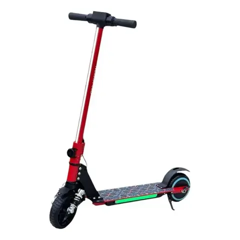 Monopatin Electrico para Niños de 6-12 Años con Pantalla Y Luces LED ZL-02 Rojo