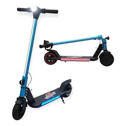 Monopatin Electrico para Niños de 6-12 Años con Pantalla Y Luces LED ZL-02 Azul
