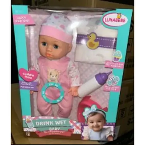 Lunabebe Bebe Drink WET con Biberon Y Accesorios Modelo HX330-C