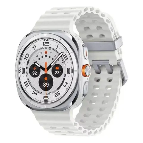 Samsung Galaxy Watch Ultra 47MM 4G/LTE 2025 Titan Silver/white Band