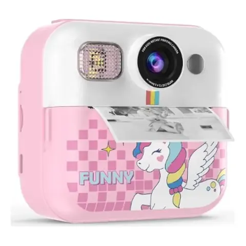 Camara para Niños de Impresion Instantanea con Diseño de Unicornio con 3 Rollos de Papel (Varios Colores)
