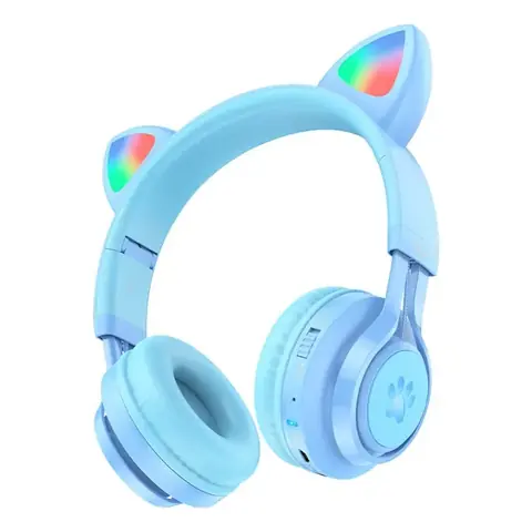 Abodos Audifonos Wireless Orejas de Gato AS-WH15 Blue