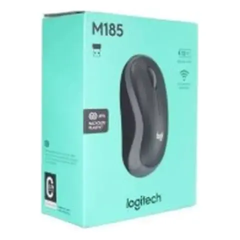 Logitech M185 Mouse Inalambrico Compacto, Nanoreceptor USB, Bateria 12 Meses. Swift Grey