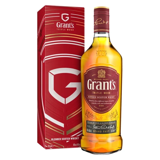GRANT"S 750ML TRIPLE WOOD BLENDED WHISKY ESCOCES