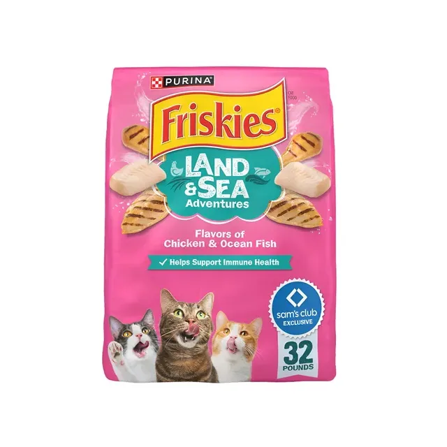 PURINA FRISKIES LAND & SEA DRY CAT FOOD CHICKEN+OCEAN FISH 14.5KG