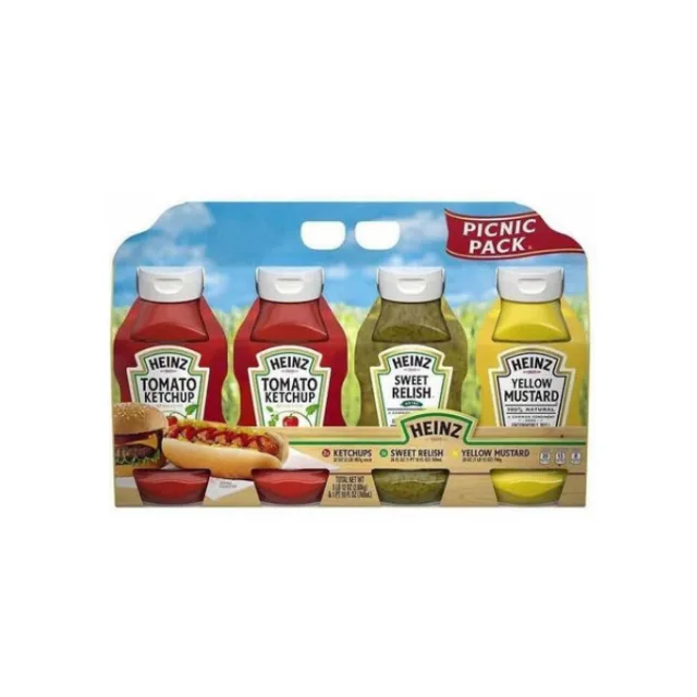 HEINZ PICNIC 4 PACK (2 TOMATE .1 PEPINILLO. 1 MOSTAZA)