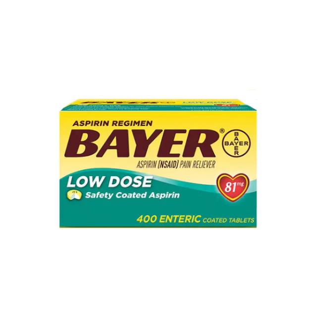 ASPIRINA BAYER DOSIS BAJA 81 MG., 400 TABLETAS CON RECUBRIMIENTO