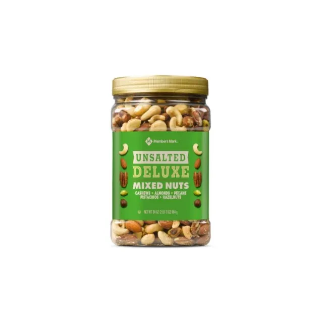 DELUXED MIXED NUTS UNSALTED 964G MEMBERS MARK