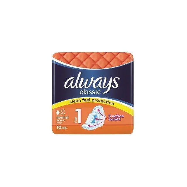 ALWAYS CLASSIC NORMAL DE 10 UNIDADES (NARANJA)