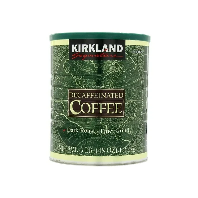 KIRKLAND SIGNATURE CAFE DESCAFEINADO DARK ROAST 3LB / 1.36KG