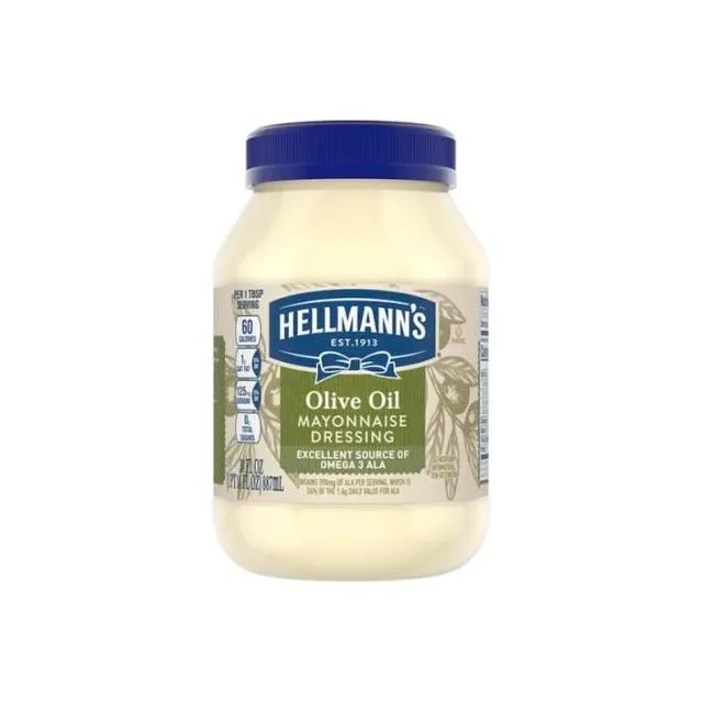 HELLMANNS OLIVE OIL MAYONNAISE 30 OZ / 887ML