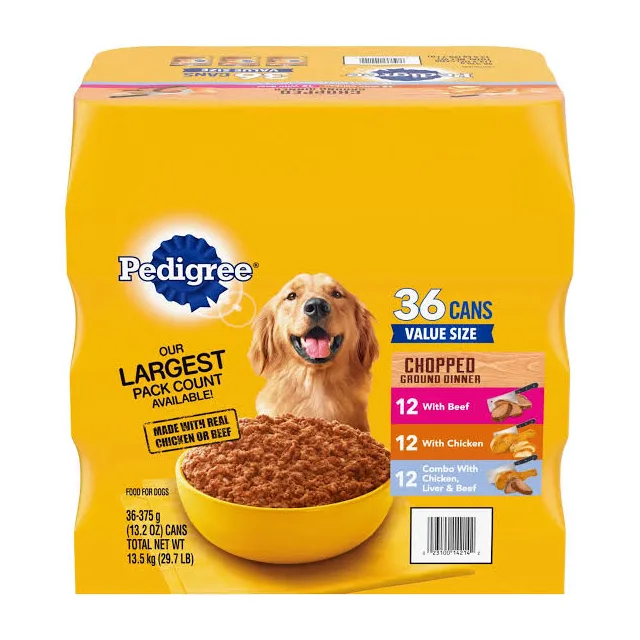 PEDIGREE CHOPPED GRUND DINNER PAQUETE VARIADOS 36 UNIDADES / 13.2 OZ