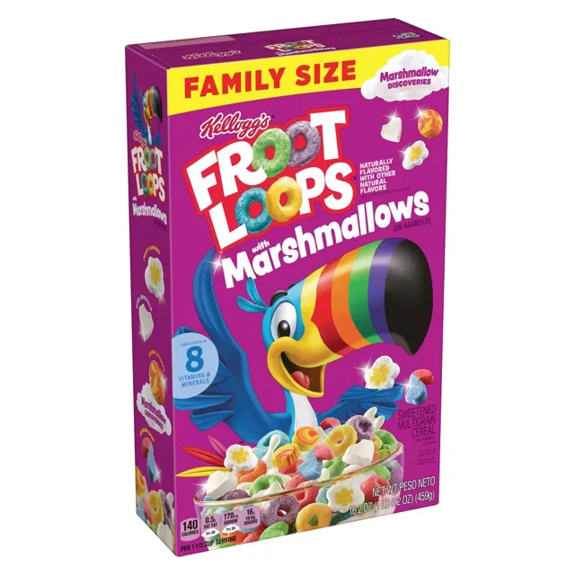 KELLOGGS CEREAL FROOT LOOPS Y MARSHMALLOWS 16.2 OZ / 459G