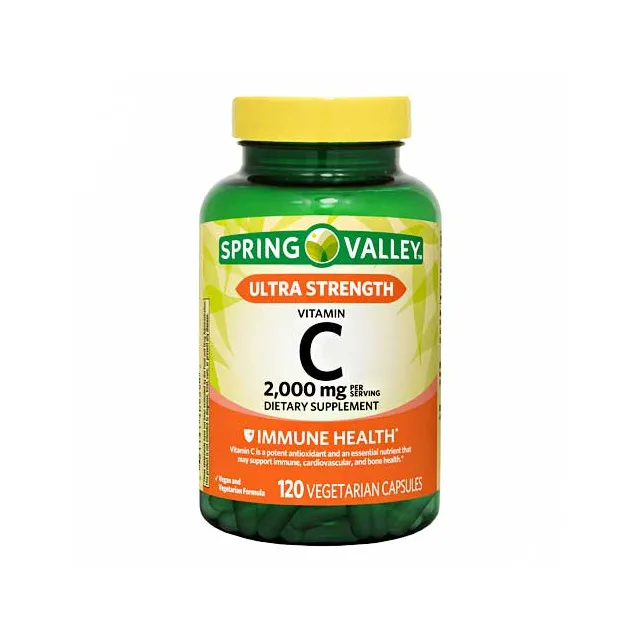 SPRING VALLEY ULTRA STRENGTH VITAMIN C 2000MG, 120 CAPSULAS VEGETARIANA