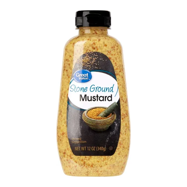 GREAT VALUE STONE GROUND MUSTARD 12 OZ-340G