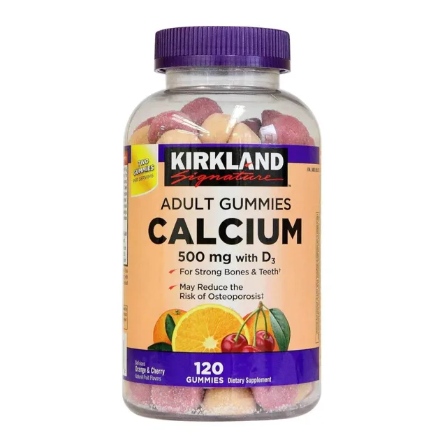 KIRKLAND CALCIO CON VITAMINA D3 500 MG TWO PACK 240 GOMITAS