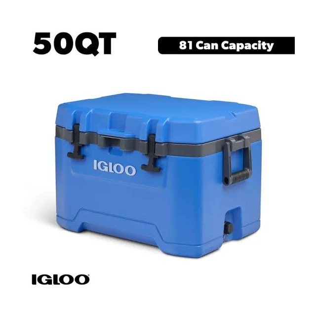 IGLOO CAVA OVERLAND DE 50QT COLOR AZUL SIN RUEDA