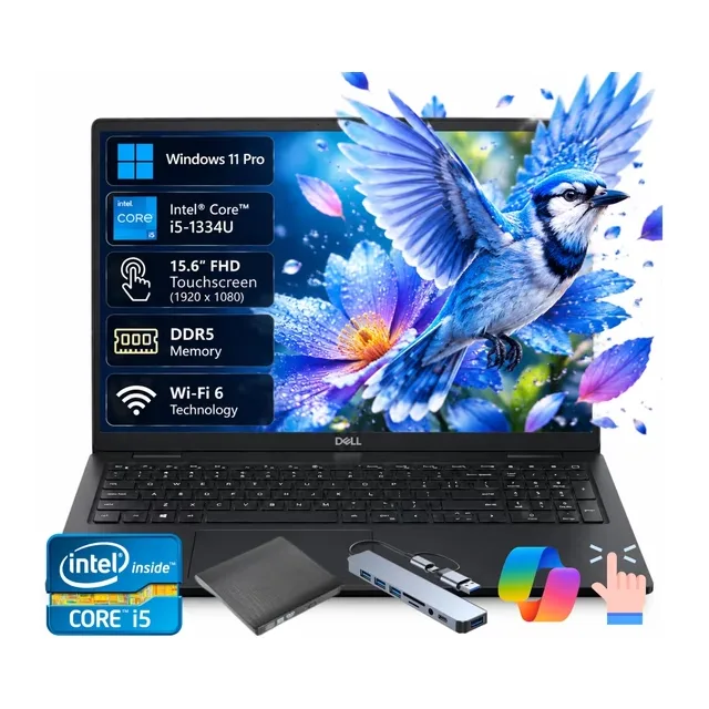 DELL 15 I5-1334U, 8GB RAM, 512GB SSD, W11, PANTALLA 15.6" FHD TOUCH MODELO DC15250