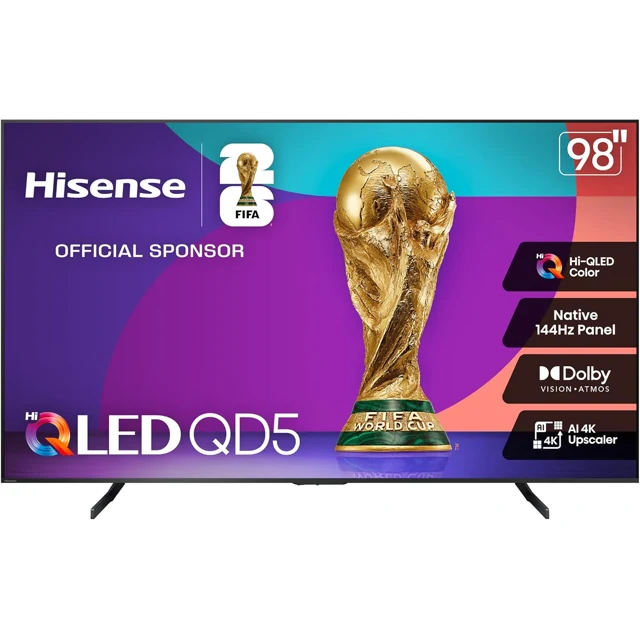 HISENSE TV 98" CLASS QD5 SERIE HI-QLED 4K UHD SMART GOOGLE TV (2025) 98QD5QG