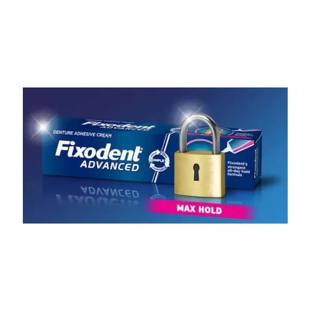 FIXODENT ADVANCED ADHESIVO PARA DENTADURAS MAX HOLD 4 PACK, 2.2 OZ